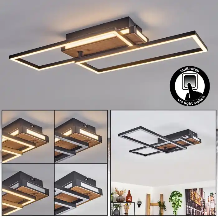 Sigersvik Plafondlamp LED Natuurlijke kleuren, Zwart, 1-licht Weekendaanbieding