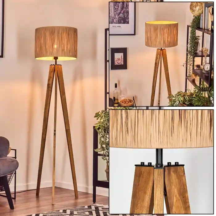 Fabrieksprijs Granja Staande lamp, Leeslamp Natuurlijke kleuren, Zwart, 1-licht
