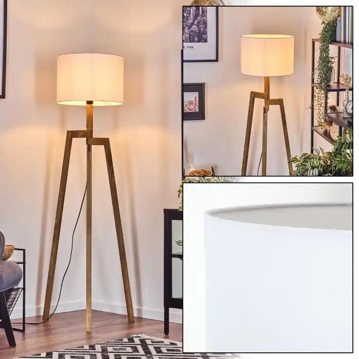 Populair Bassagoda Staande lamp, Leeslamp Natuurlijke kleuren, 1-licht