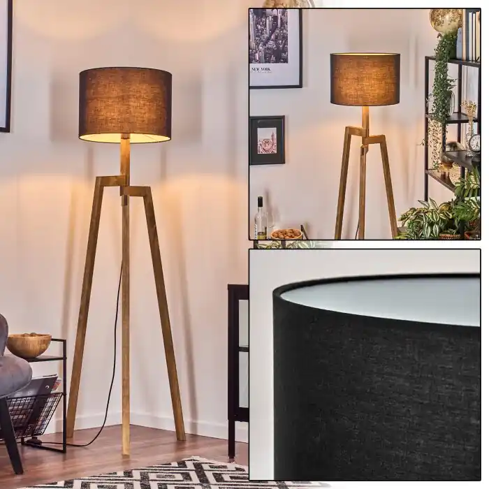 Betaalbaar Bassagoda Staande lamp, Leeslamp Natuurlijke kleuren, 1-licht