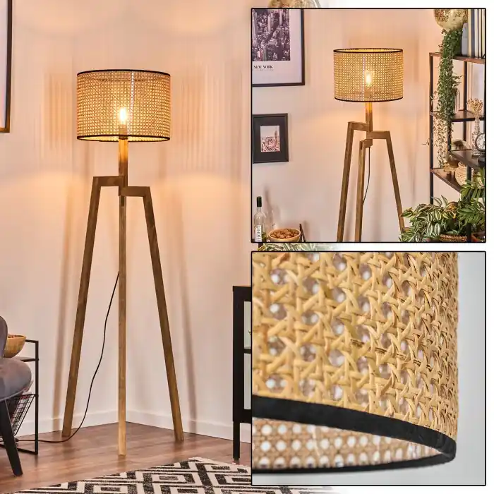 Lage Kosten Ramila Staande lamp, Leeslamp Natuurlijke kleuren, 1-licht