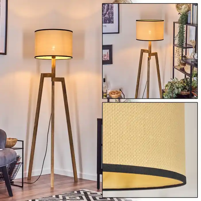 Chellas Staande lamp, Leeslamp Natuurlijke kleuren, 1-licht Finale Uitverkoop