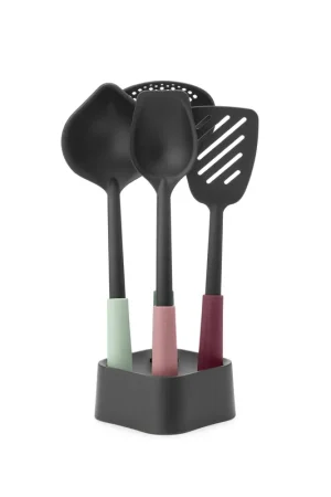 Weekendaanbieding Brabantia Tasty+ Kookgerei set - 4-delig plus houder - Mixed Colours