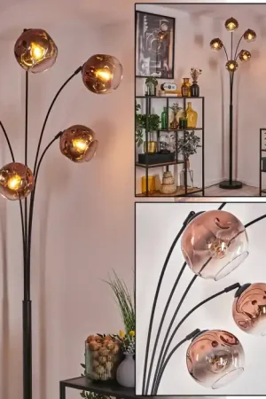 Ripoll Staande lamp Zwart, 5-lichts Betaalbaar