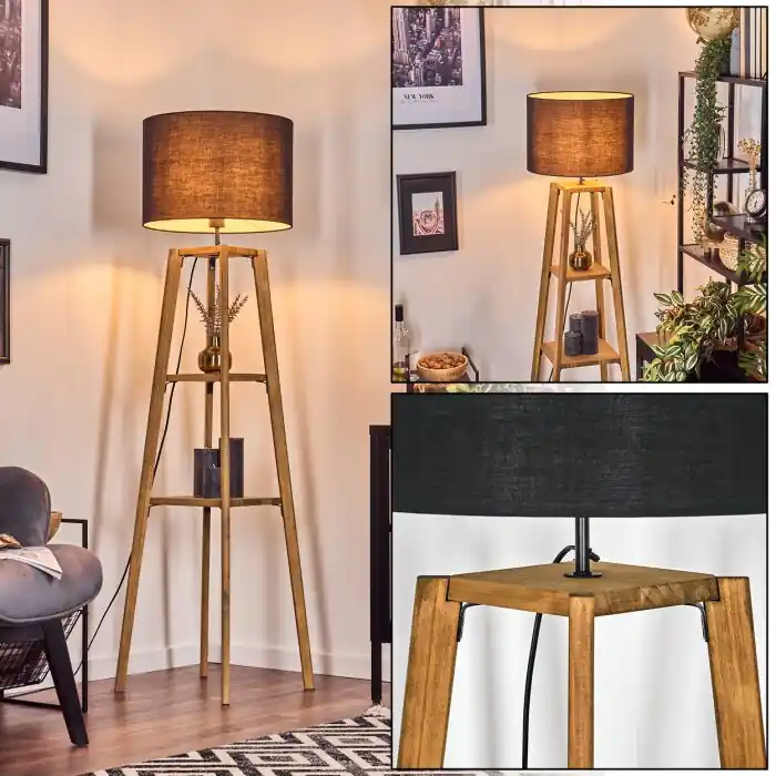 Bassagoda Staande lamp Natuurlijke kleuren, 1-licht Hoge Kwaliteit