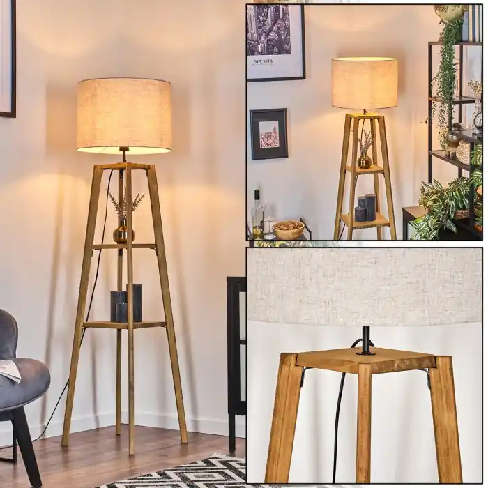 Bassagoda Staande lamp Natuurlijke kleuren, 1-licht Rechtstreeks Van De Fabrikant