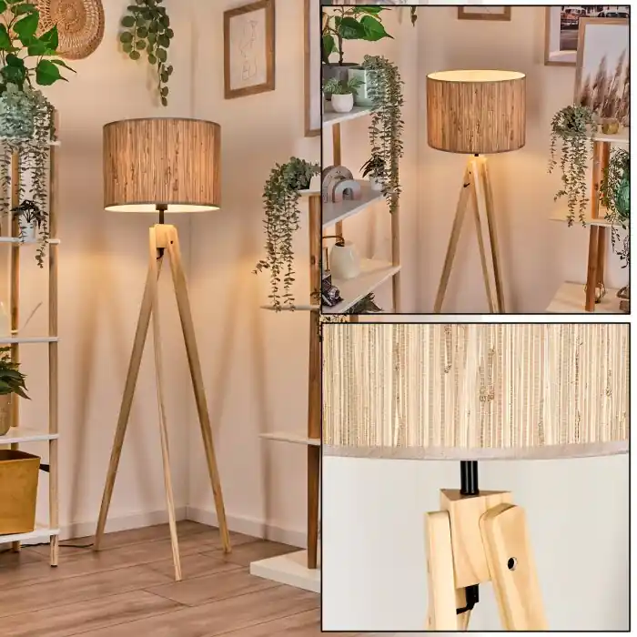 Bongal Staande lamp Natuurlijke kleuren, 1-licht Flitsaanbieding