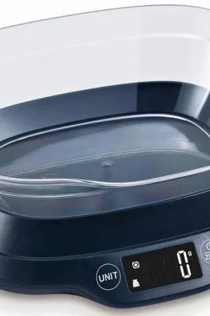 Premium Cosy & Trendy Keukenweegschaal - met kom - Blauw - digitaal - 1.2 Liter
