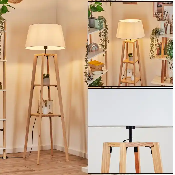Bassagoda Staande lamp Natuurlijke kleuren, 1-licht Meest Verkocht