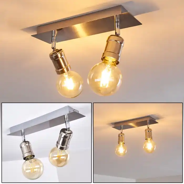Lagunita Plafondlamp Nikkel mat, 2-lichts Premium