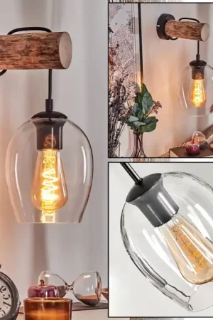 Vevino Wandlamp, Muurspot Natuurlijke kleuren, Zwart, 1-licht Rechtstreeks Van De Fabrikant