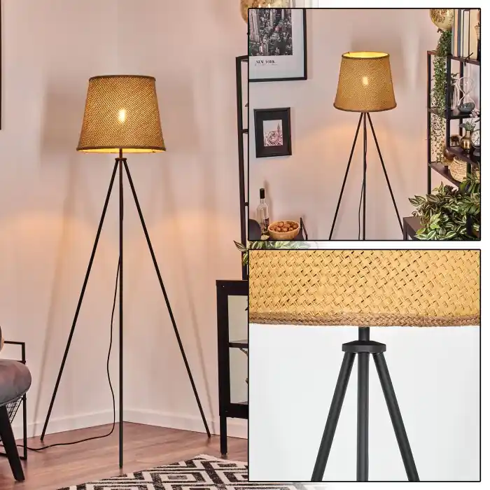 Alleen Vandaag Palmeiros Staande lamp, Leeslamp Zwart, 1-licht