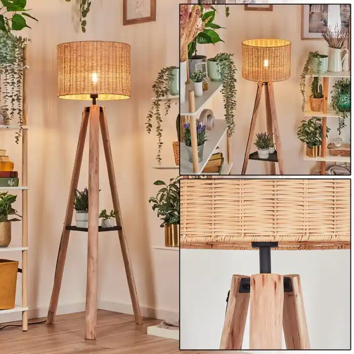 Cavaca Staande lamp Natuurlijke kleuren, Zwart, 1-licht Goedkoop