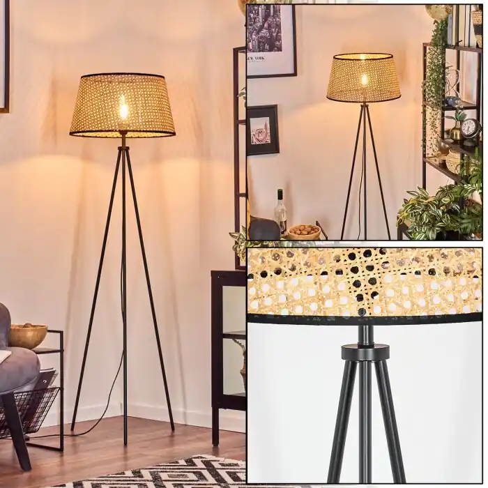 Ramila Staande lamp Natuurlijke kleuren, Zwart, 1-licht Laatste Versie