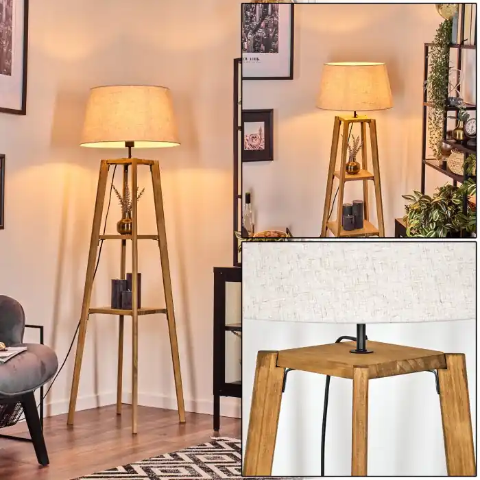 Koop Online Bassagoda Staande lamp Natuurlijke kleuren, 1-licht