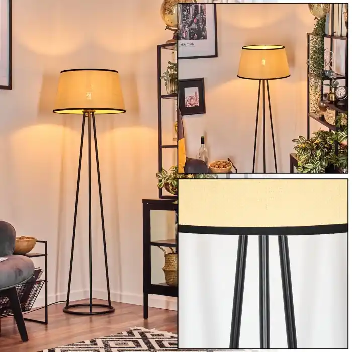 Aanbieding Chellas Staande lamp Beige, Zwart, 1-licht