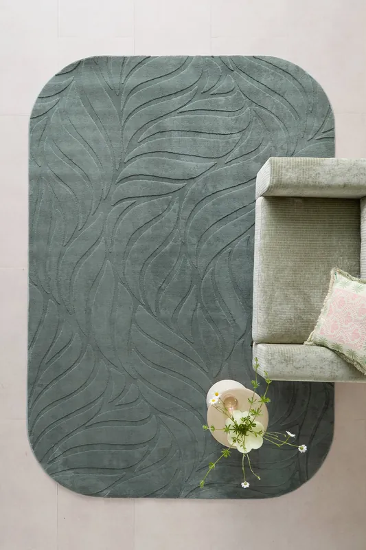 NOUS Living vloerkleed Blossom groen (290x200 cm) Exclusieve Aanbieding