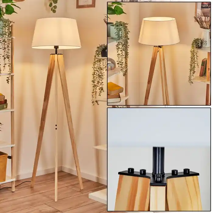 Bassagoda Staande lamp Natuurlijke kleuren, 1-licht Gecertificeerd