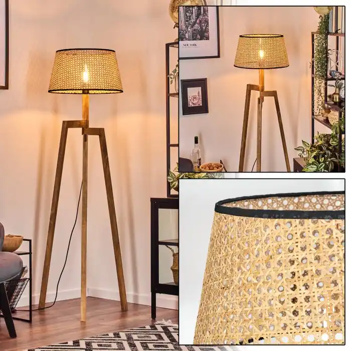 Lage Kosten Ramila Staande lamp, Leeslamp Natuurlijke kleuren, 1-licht