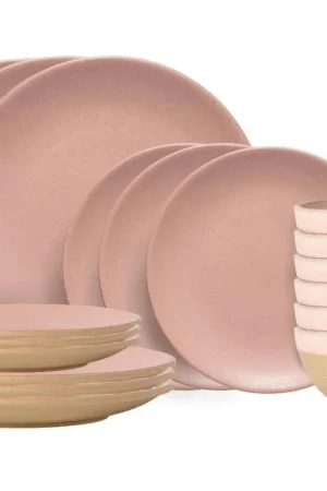 Costa Nova Serviesset Arenito Mauve Rose 18-delig / 6 personen - 6 dinerborden, 6 ontbijtborden & 6 kommen Direct Beschikbaar