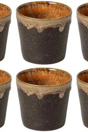 Costa Nova Koffiekopjes Casafina Poterie Mocha-Latte 190 ml - 6 stuks Koop Vandaag