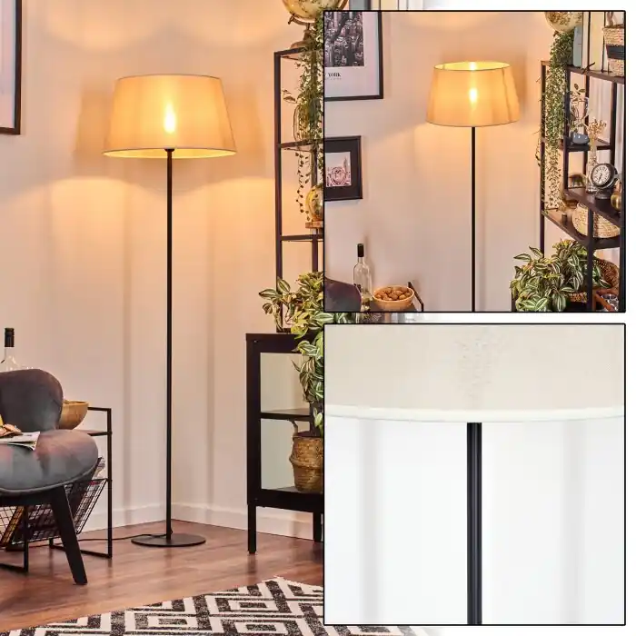 Bassagoda Staande lamp Beige, Wit, 1-licht Shop Nu