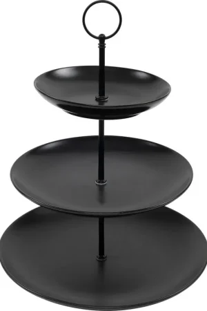 Cookinglife Etagère zwart ø 16, 21 & 26 cm - 3-laags - 32 cm hoog Bestel Nu