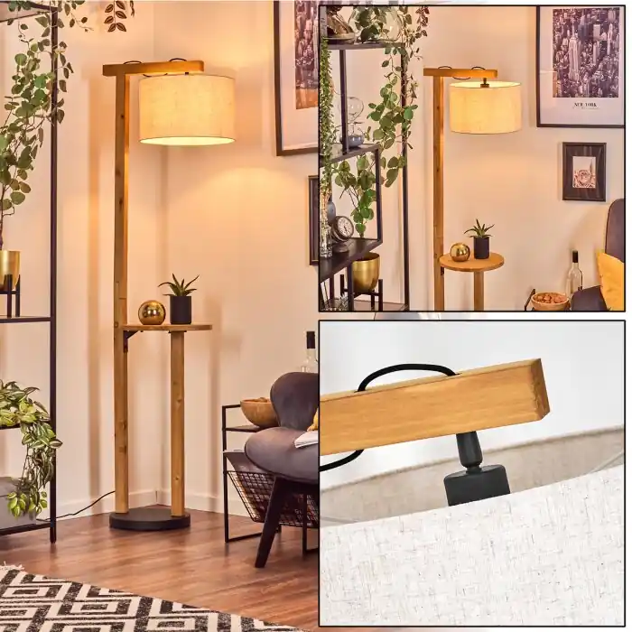 Weekendaanbieding Bassagoda Staande lamp Natuurlijke kleuren, Zwart, 1-licht
