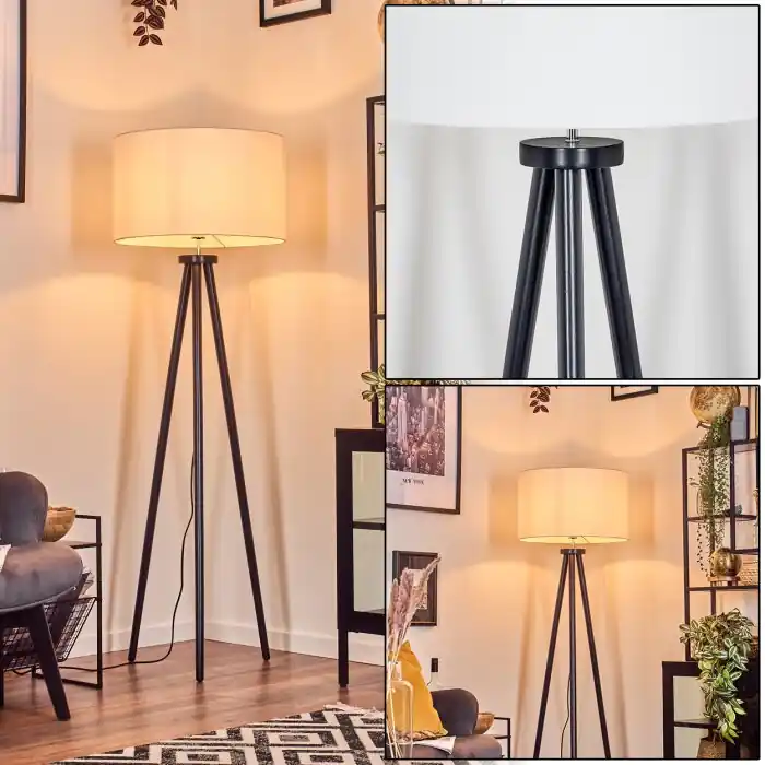 Flemming Staande lamp Zwart, 1-licht Premium