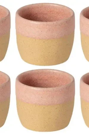 Costa Nova Koffiekopjes Arenito Mauve Rose 200 ml - 6 stuks Hoge Kwaliteit