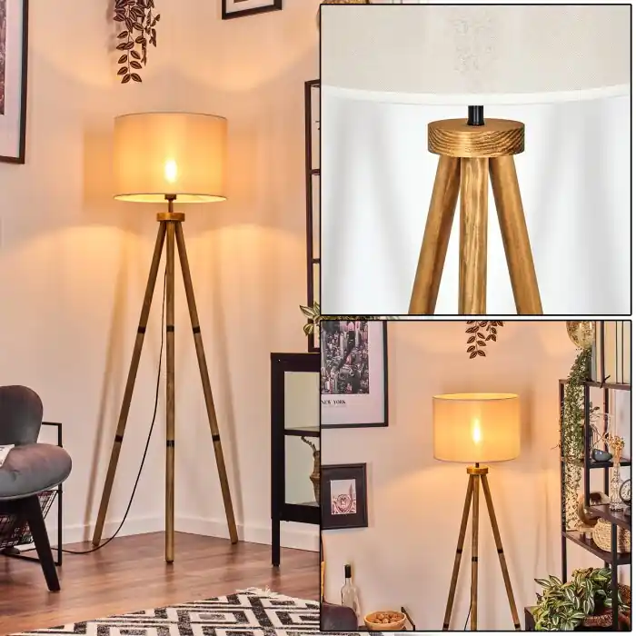 Bassagoda Staande lamp Natuurlijke kleuren, 1-licht Koop Vandaag
