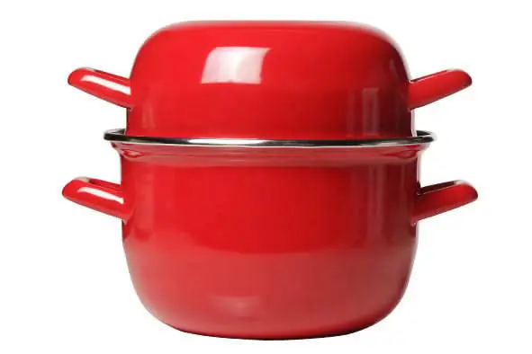 Beste Prijs Cosy & Trendy Mosselpan - Emaille - Rood - ø 18 cm / 2.8 liter - geëmailleerde anti-aanbaklaag