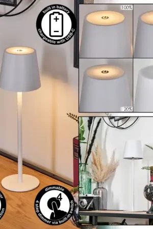 Actieprijs Salgadinho Tafellamp LED Wit, 1-licht