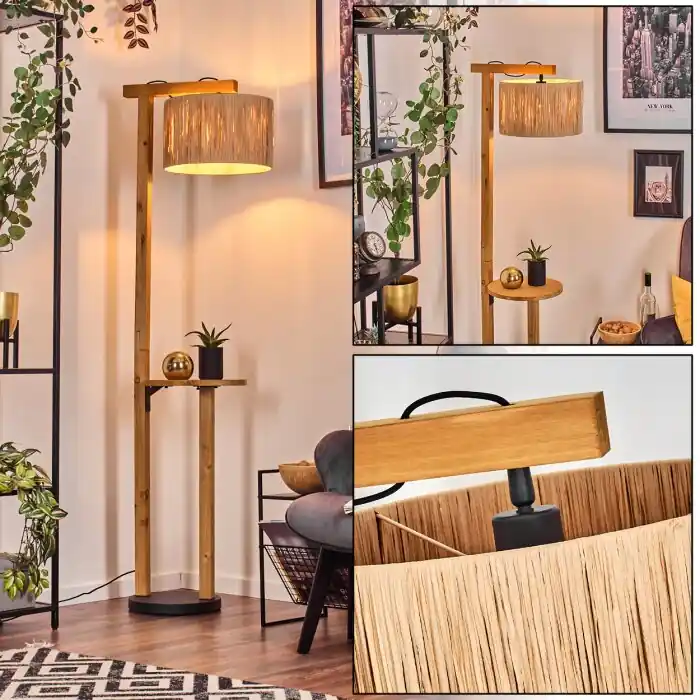 Granja Staande lamp Natuurlijke kleuren, Zwart, 1-licht Nieuw