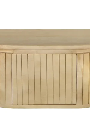 Superprijs Giga Meubel Nachtkastje Merel - Zwevend Naturel Hout - 55x35x26cm