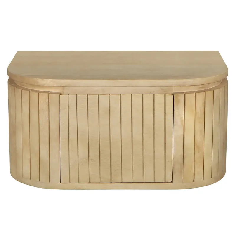 Superprijs Giga Meubel Nachtkastje Merel - Zwevend Naturel Hout - 55x35x26cm