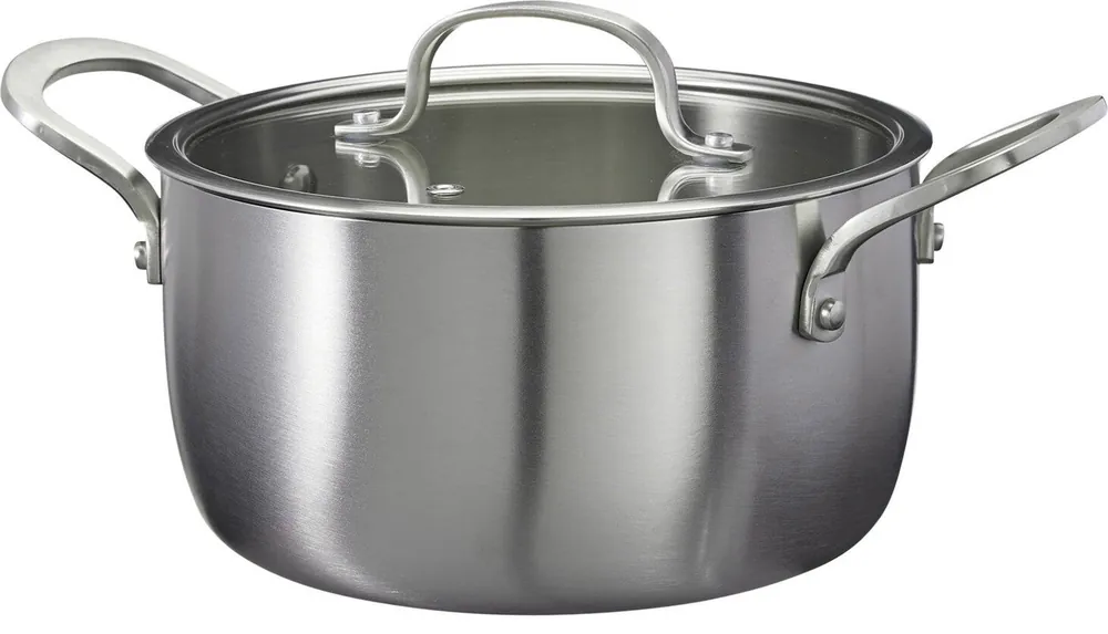 Fabrieksprijs Cookinglife Kookpan met Glazen Deksel Signature Steel - RVS - ø 20 cm / 2.2 Liter - geschikt voor alle warmtebronnen