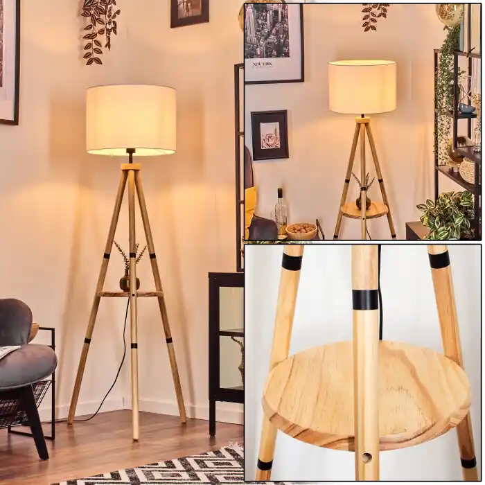 Koop Vandaag Bassagoda Staande lamp Natuurlijke kleuren, 1-licht