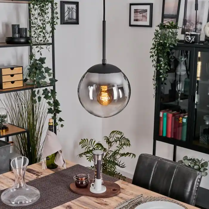 Gastor Hanglamp, Kogellampje Duidelijk, Rookkleurig, 1-licht Bestseller