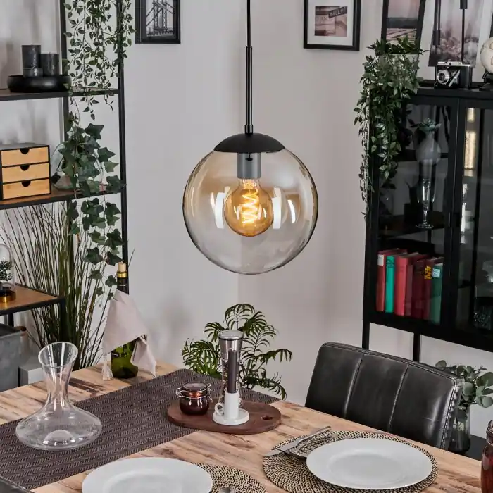Gastor Hanglamp, Kogellampje 25 cm Amber, Duidelijk, 1-licht Laatste Versie