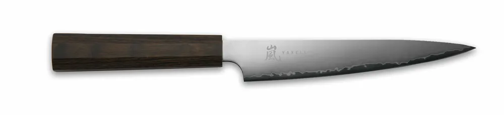 Yaxell Yaxell Vleesmes Hana 15 cm - 3 laags RVS - donkerbruin Pakkahouten heft Merkproduct