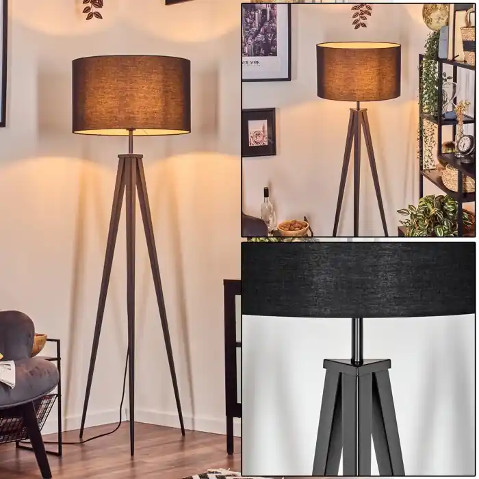 Voordeelprijs Flemming Staande lamp Zwart, 1-licht