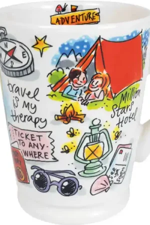 Blond Amsterdam XL beker Love to Travel (Ø10 cm) (500 ml) Shop Nu
