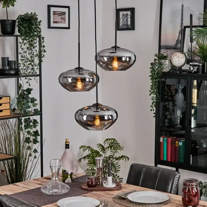Uitverkoop Mertola Hanglamp, Kogellampje Zwart, 3-lichts