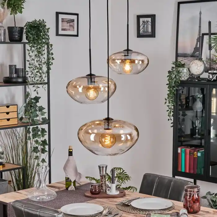 Mertola Hanglamp, Kogellampje Zwart, 3-lichts Favoriet