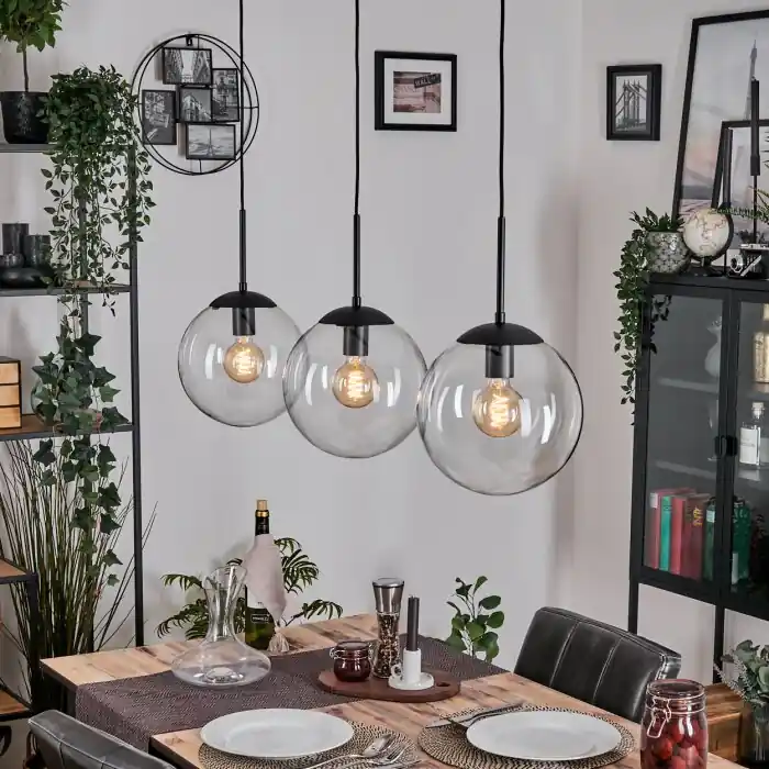 Laatste Kans Gastor Hanglamp, Kogellampje Zwart, 3-lichts