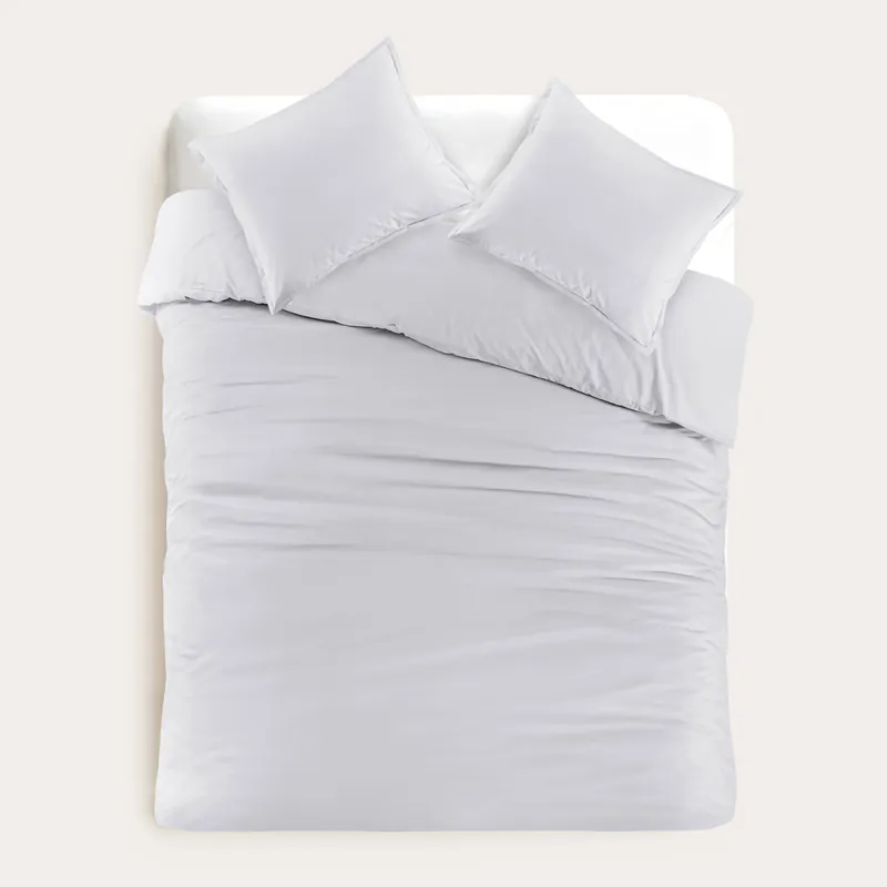 Studio LIVIT perkal katoenen dekbedovertrek lits-jumeaux lichtgrijs (240x220 cm) Speciale Aanbieding