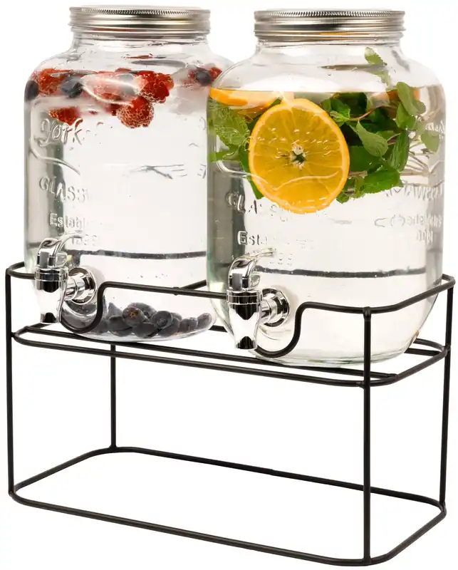 Cookinglife Dubbele Drankdispenser - met houder - 2 x 4 liter Betaalbaar