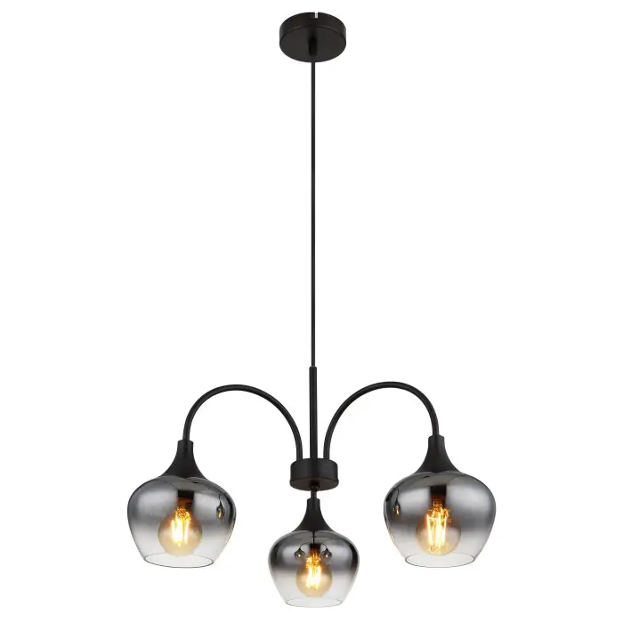 Gratis Retour Globo Maxy Hanglamp Zwart, 3-lichts
