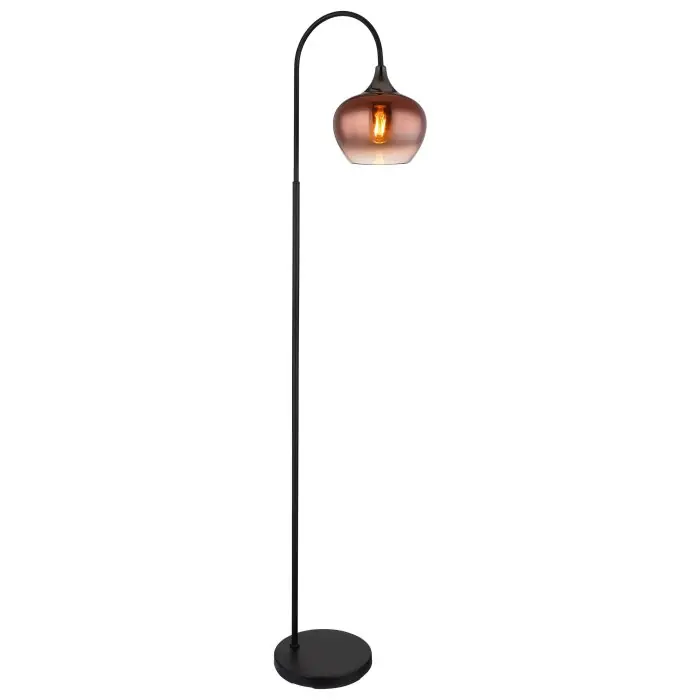 Tijdelijk Beschikbaar Globo Maxy Staande lamp Chroom, Zwart, 1-licht